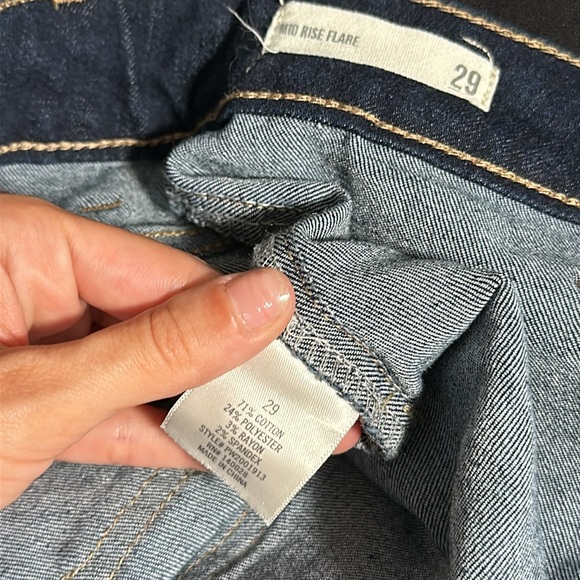 Harper Heritage Mid Rise Flare Jeans - Picture 6 of 7